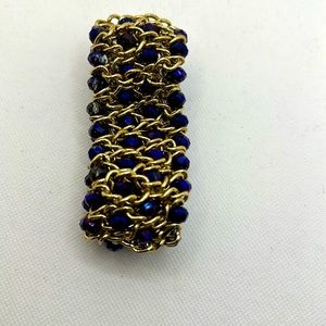 Gold and purple gemstone bracelet